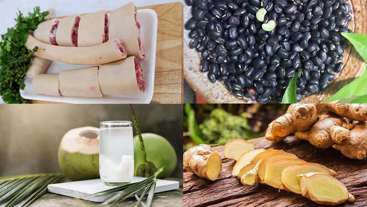 Nguyên liệu món ăn đuôi bò hầm đậu đen