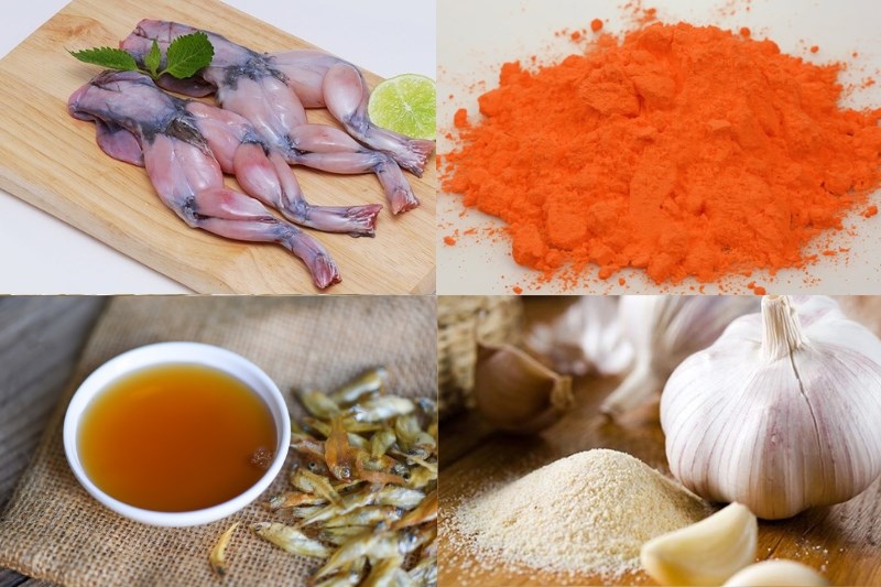 Nguyên liệu món ăn ếch chiên nước mắm