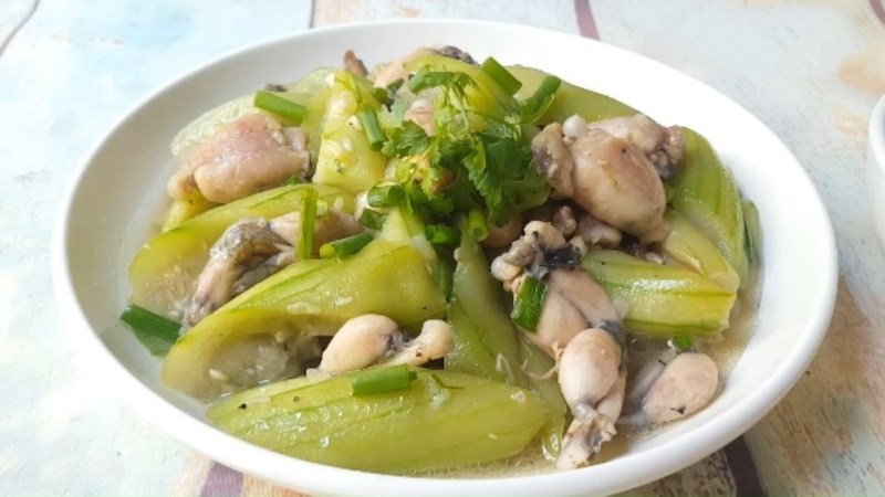 Ếch xào mướp