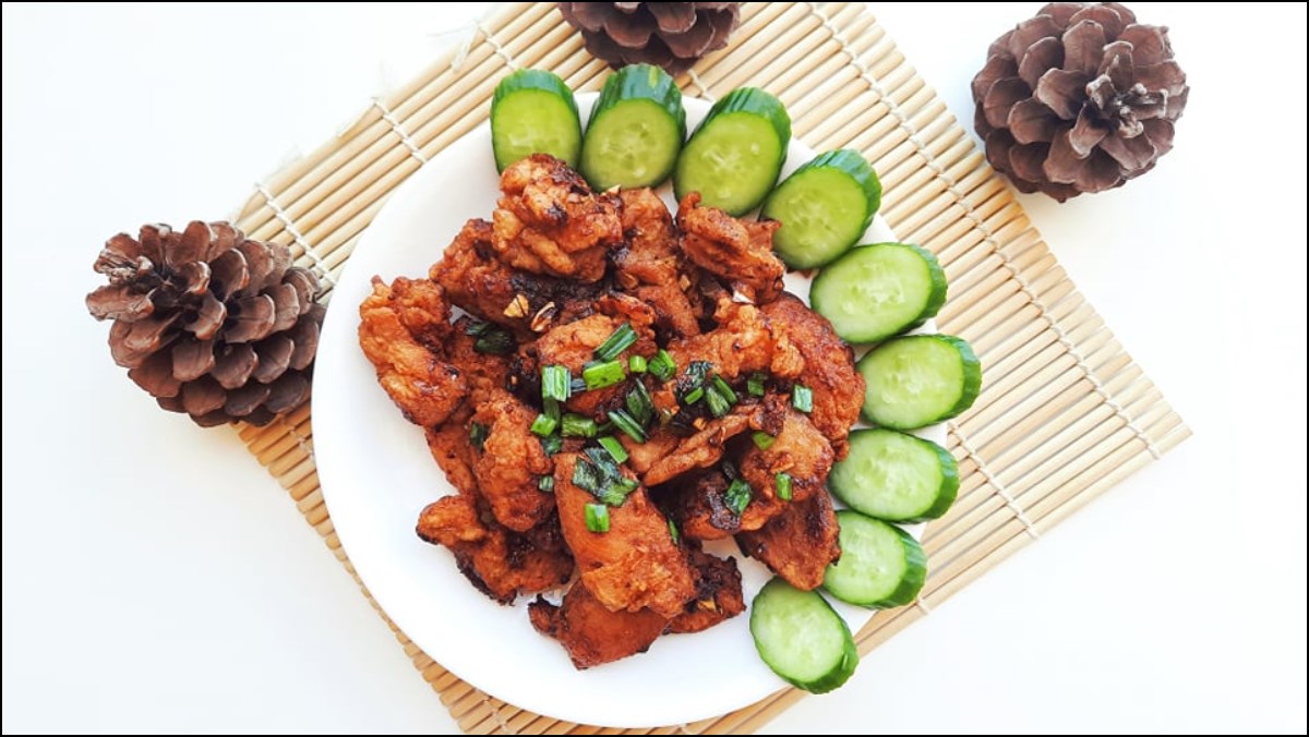 Gà chiên sốt bơ mật ong