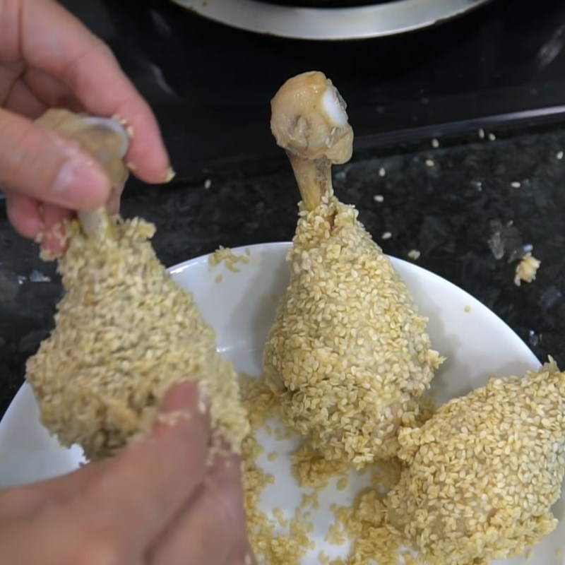 Bước 5 Chiên gà Gà chiên vừng rau răm ngũ vị