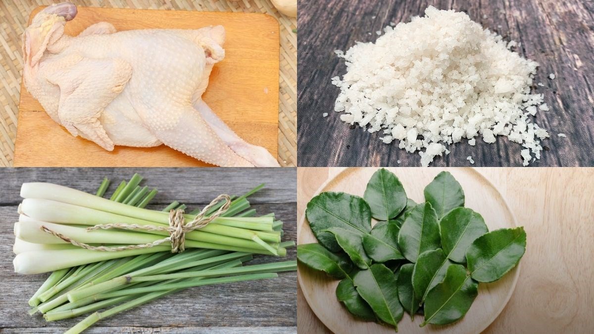 Nguyên liệu món ăn gà ủ muối