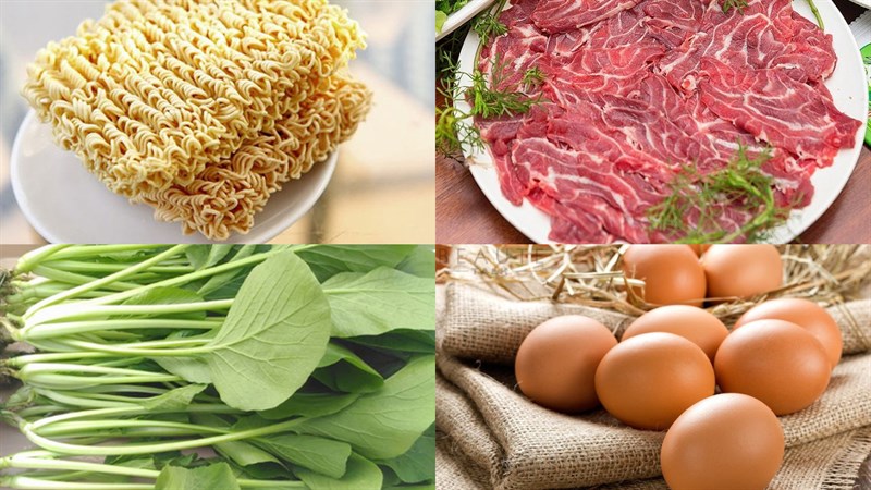 Nguyên liệu món ăn mì trộn cay