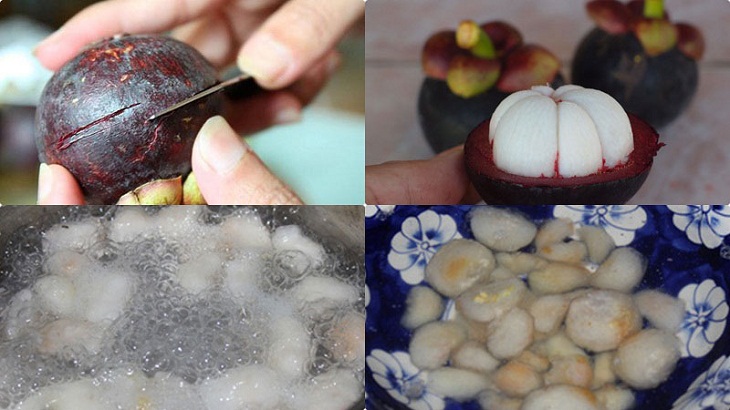 Bước 1 Sơ chế nguyên liệu Chè măng cụt