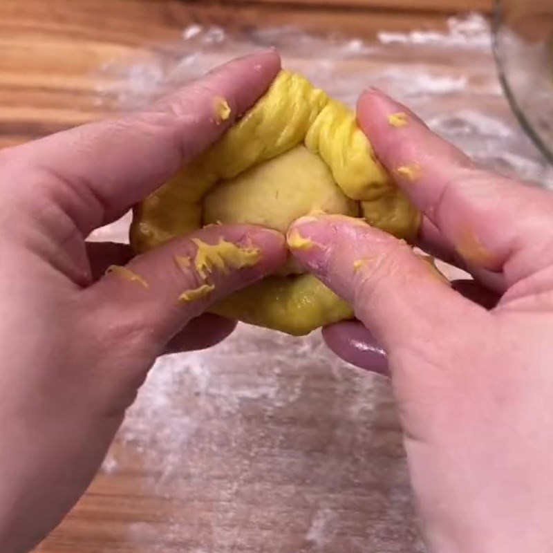 Bước 6 Gói bánh Bánh bao bí đỏ nhân đậu xanh