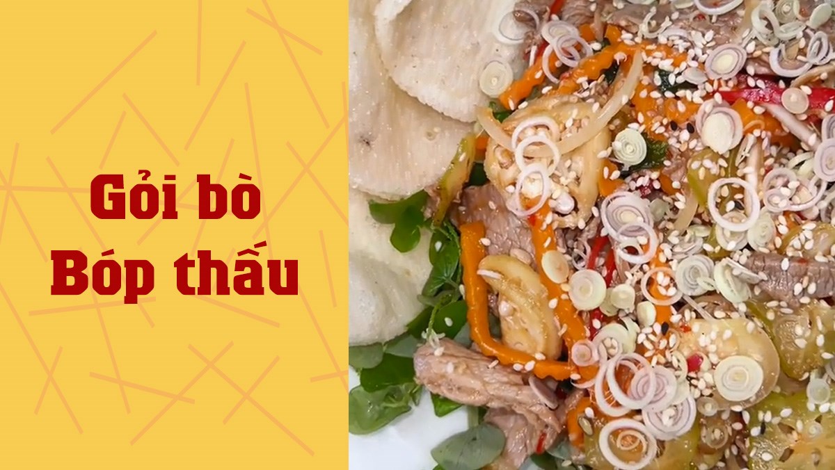Gỏi bò bóp thấu (Công thức được chia sẻ từ TikTok Cách Nấu Ngon cùng Cách Nấu Ngon)