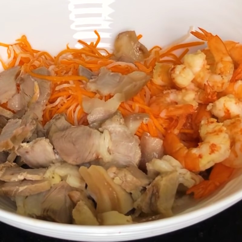 Bước 6 Trộn gỏi Gỏi bưởi tôm thịt