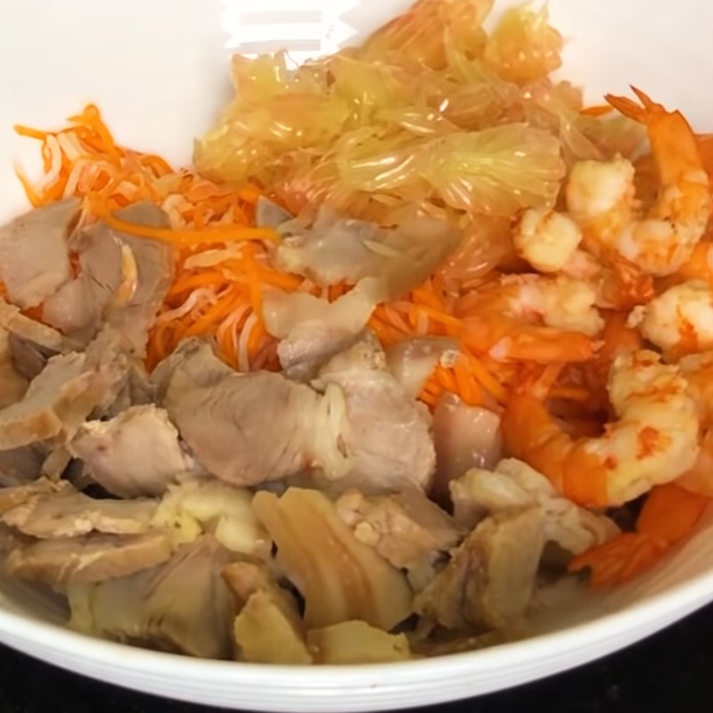 Bước 6 Trộn gỏi Gỏi bưởi tôm thịt