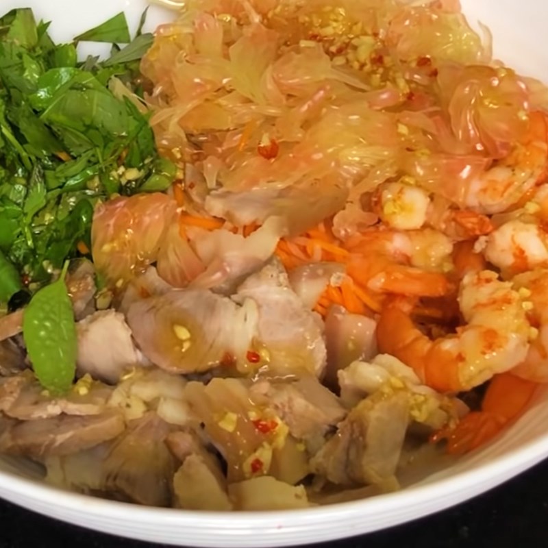 Bước 6 Trộn gỏi Gỏi bưởi tôm thịt