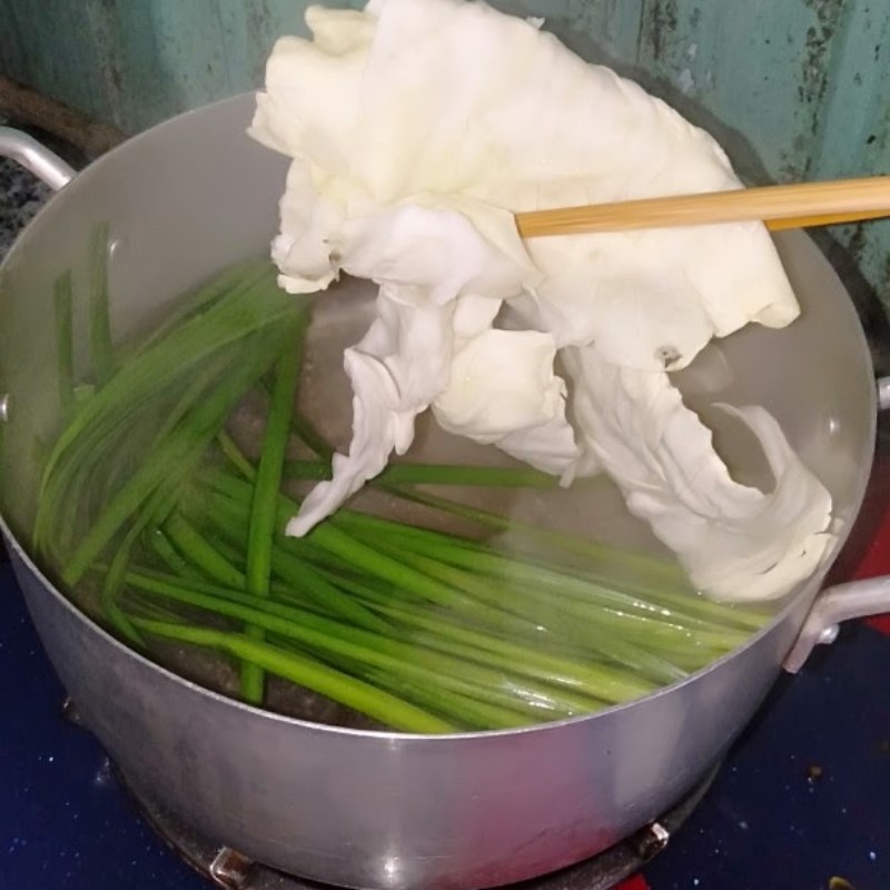 Bước 3 Gói cải thảo cuộn thịt Canh bắp cải cuốn thịt bằm