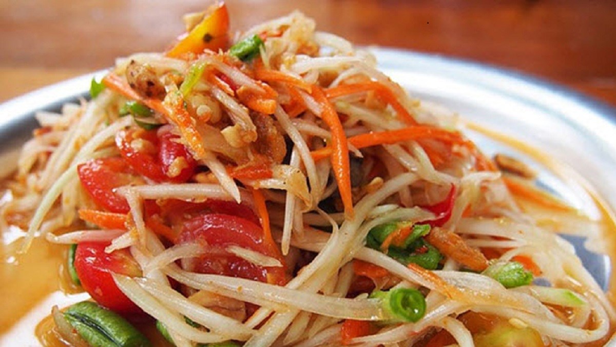 Gỏi đu đủ Thái chay
