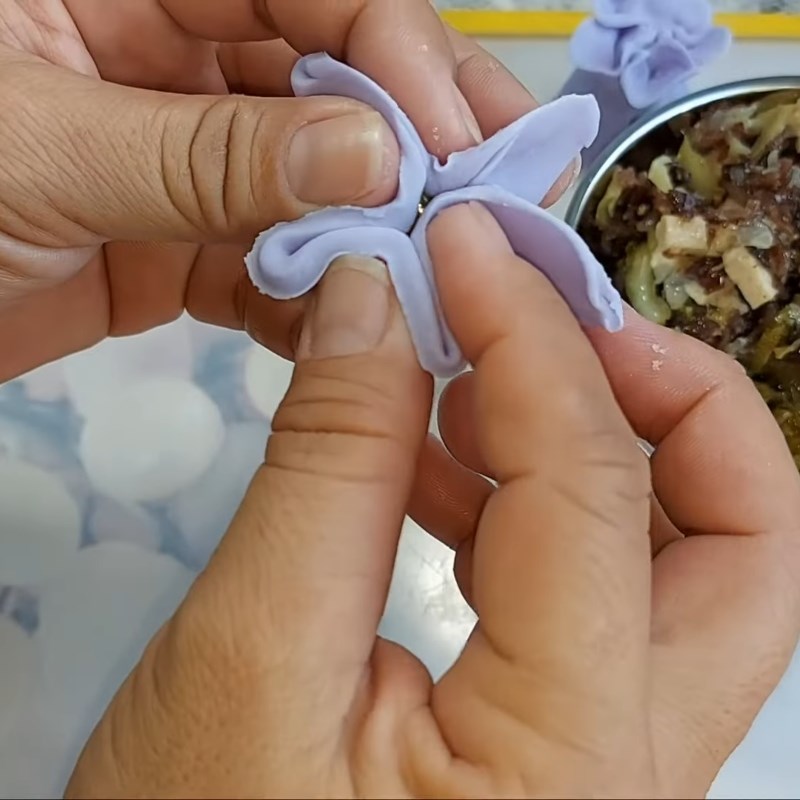 Bước 5 Gói há cảo Há cảo hoa hồng nhân chay