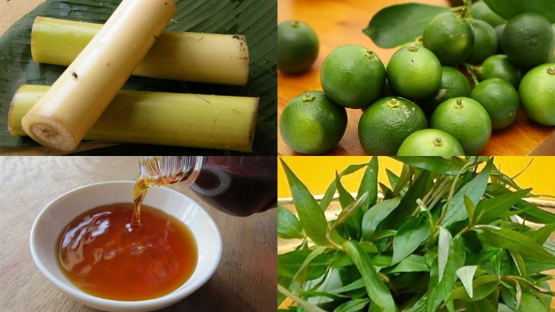Nguyên liệu món ăn gỏi chuối cây