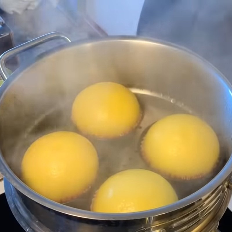 Bước 5 Hấp bánh Bánh bao kim sa vỏ vàng nhân trứng muối