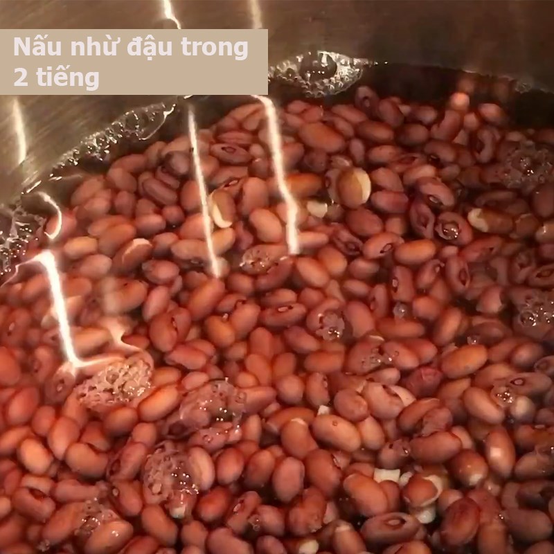 Bước 1 Hầm đậu đỏ Bánh bao nhân đậu đỏ chay