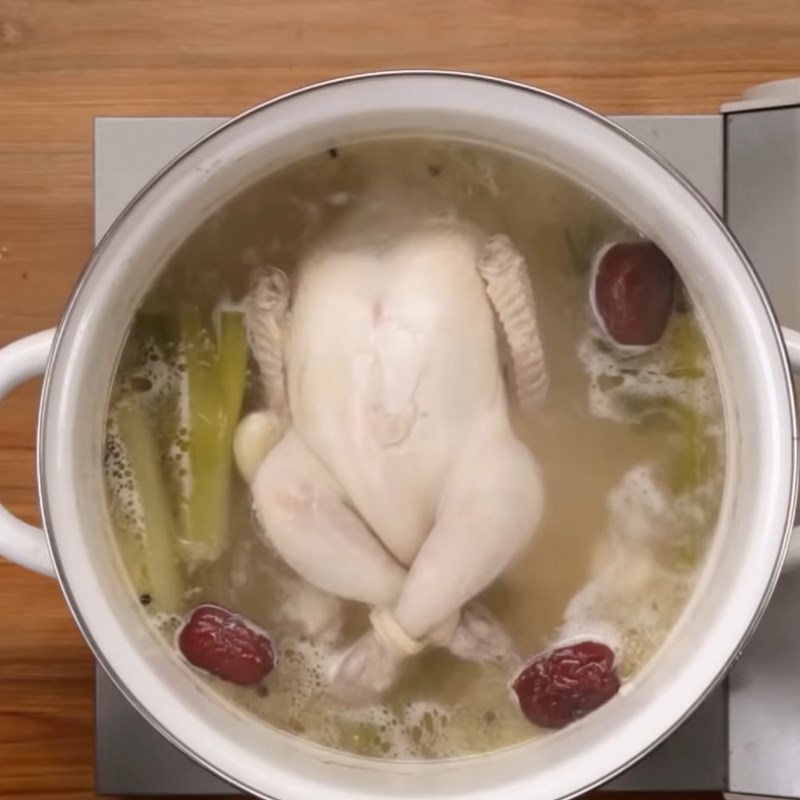 Bước 2 Hầm gà Gà hầm baeksuk