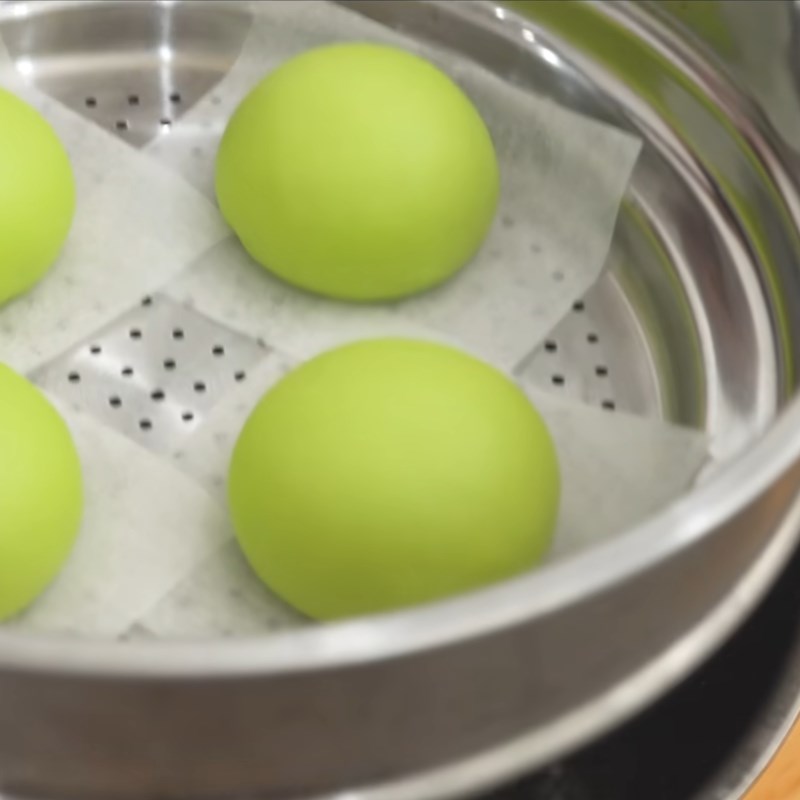 Bước 6 Hấp bánh Bánh bao nhân bơ