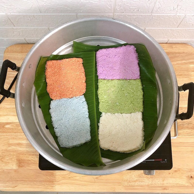 Bước 2 Hấp bánh Bánh tằm khoai mì (Công thức được chia sẻ từ người dùng)