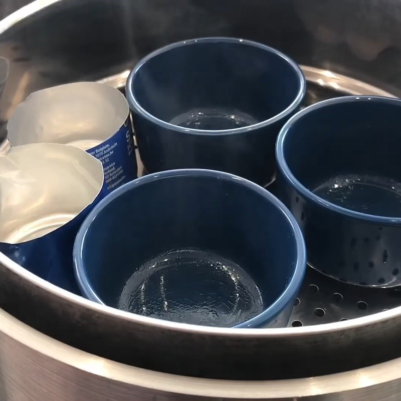 Bước 3 Hấp bánh Bánh bèo ngọt lá dứa