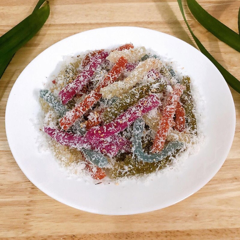 Bước 2 Hấp bánh Bánh tằm khoai mì (Công thức được chia sẻ từ người dùng)