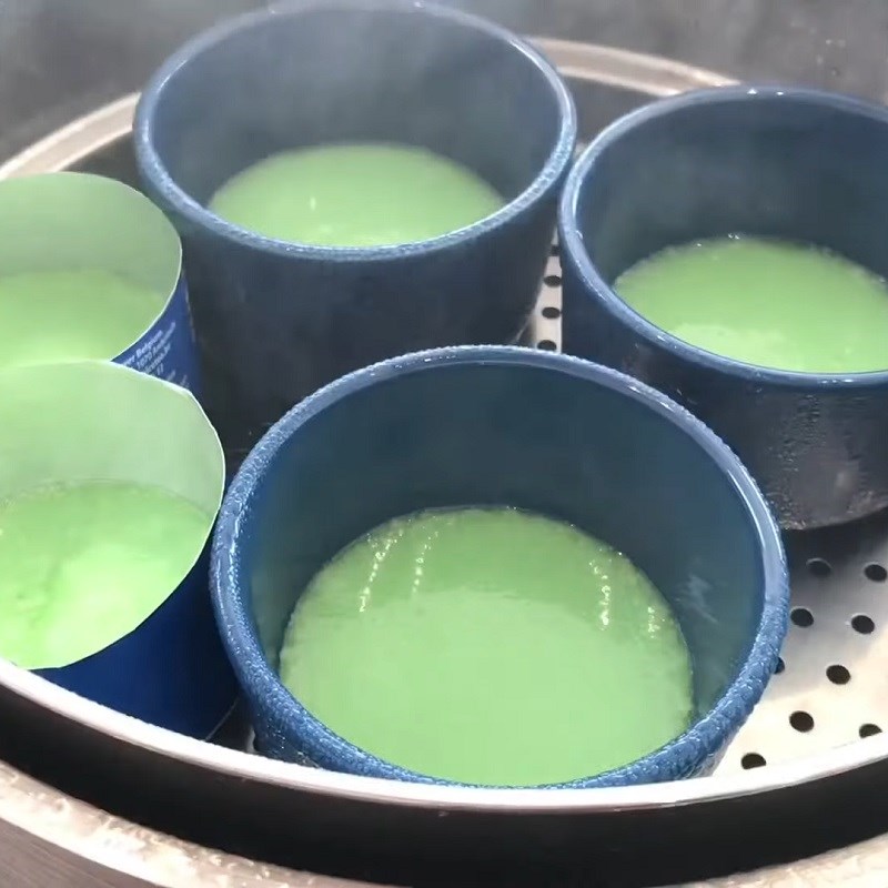 Bước 3 Hấp bánh Bánh bèo ngọt lá dứa