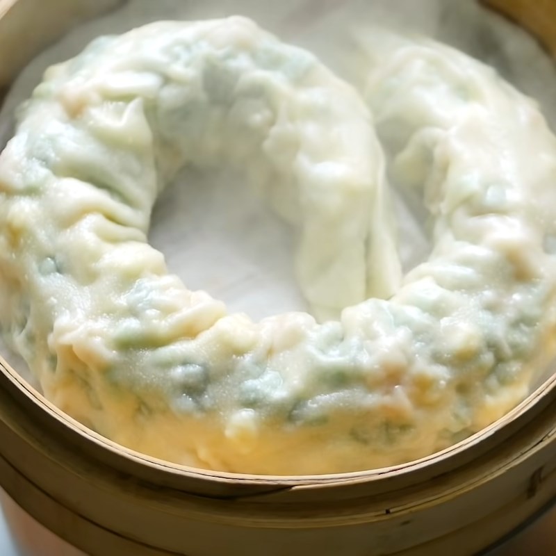 Bước 5 Hấp bánh Bánh cuốn nhân tôm