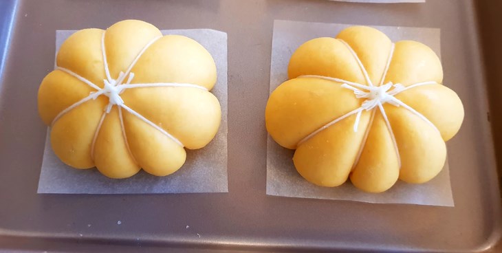 Bước 8 Hấp bánh Bánh bao bí đỏ