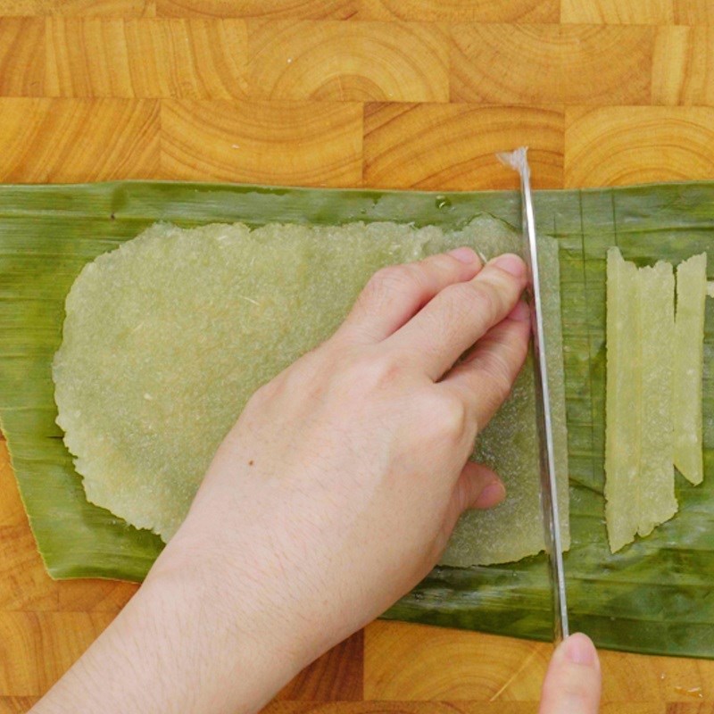 Bước 3 Hấp bánh Bánh tằm khoai mì