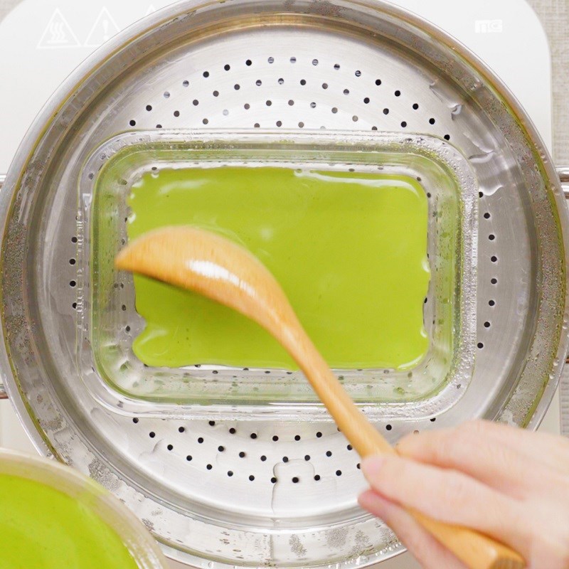 Bước 4 Hấp bánh Bánh da lợn đậu xanh