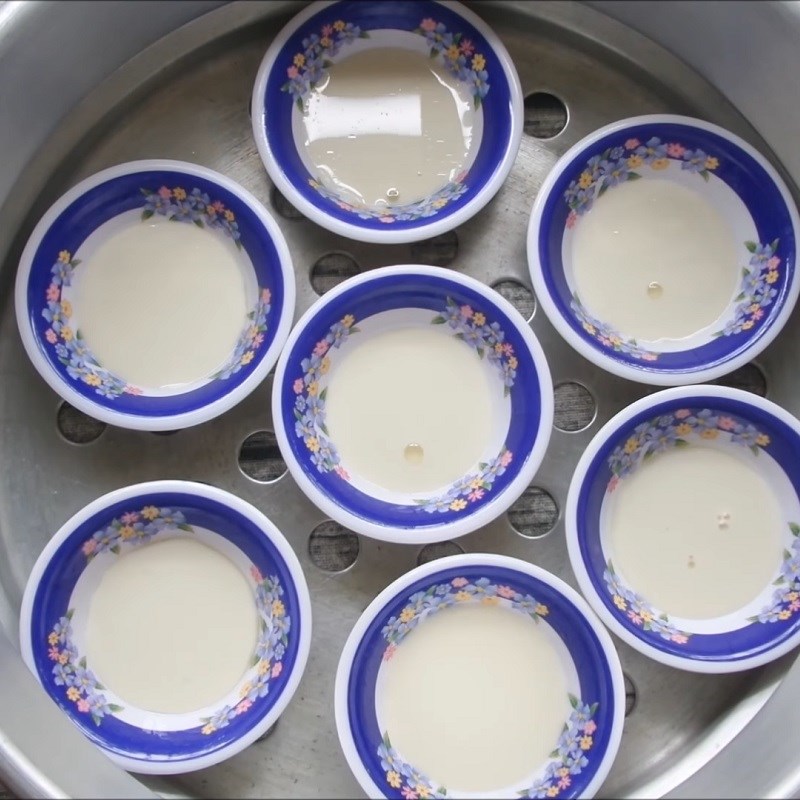 Bước 3 Hấp bánh Bánh bèo ngọt đậu xanh