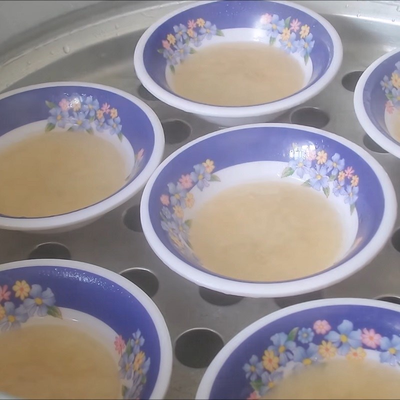 Bước 3 Hấp bánh Bánh bèo ngọt đậu xanh