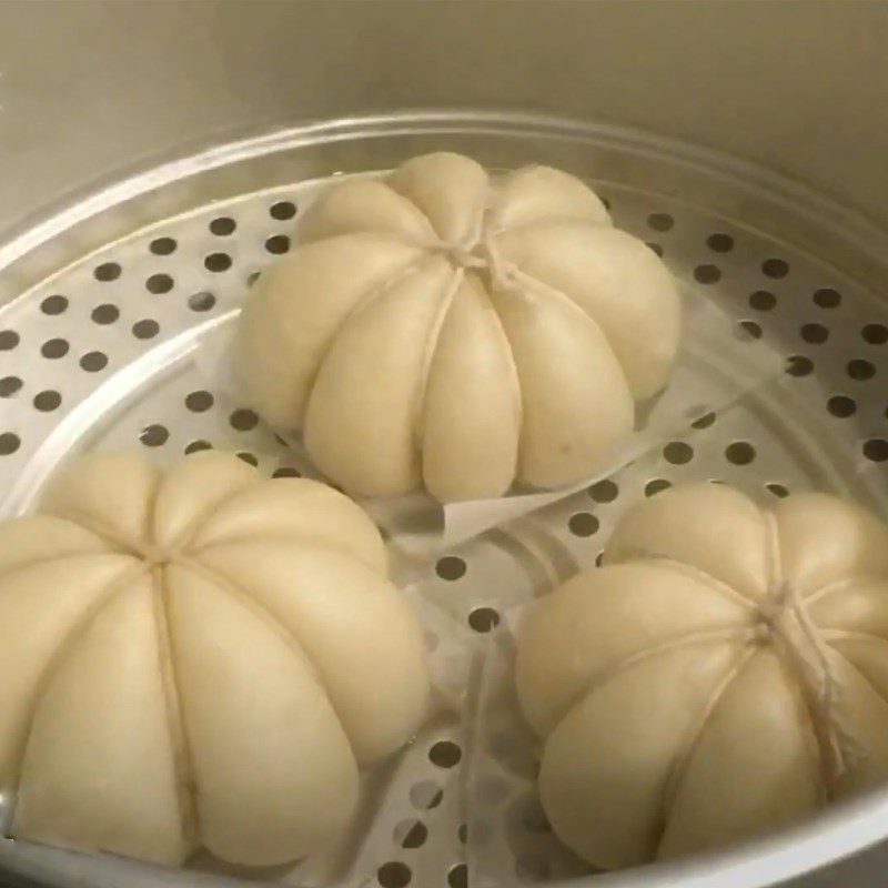 Bước 7 Hấp bánh bao Bánh bao nhân đậu đỏ chay
