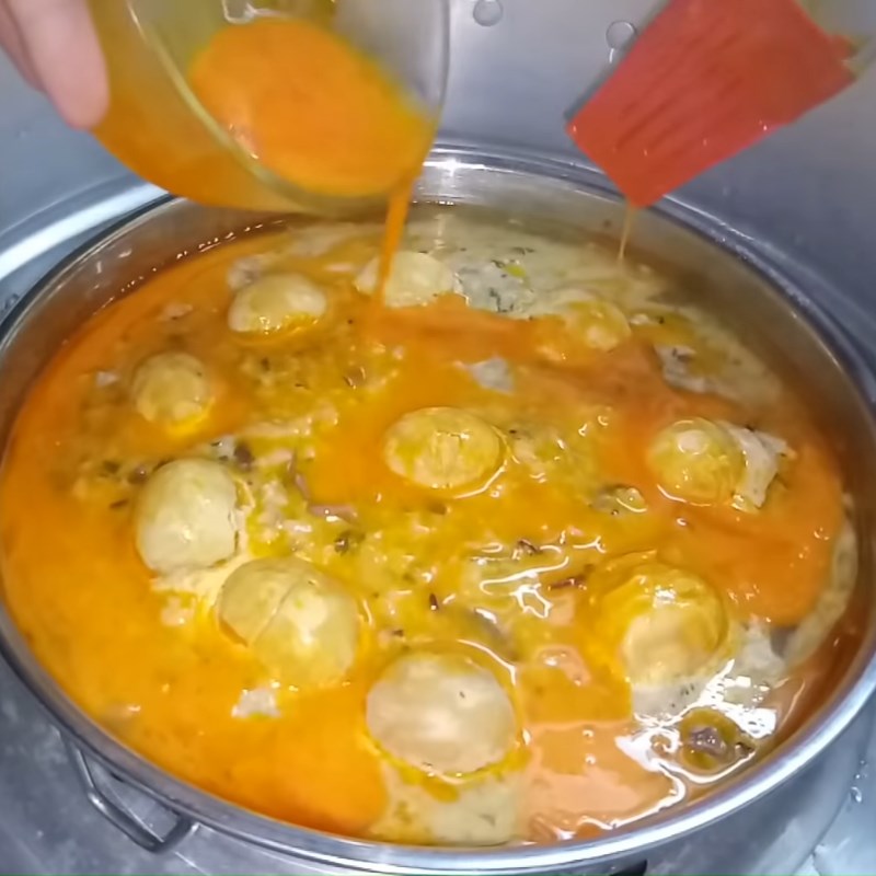 Bước 4 Hấp chả Chả trứng muối