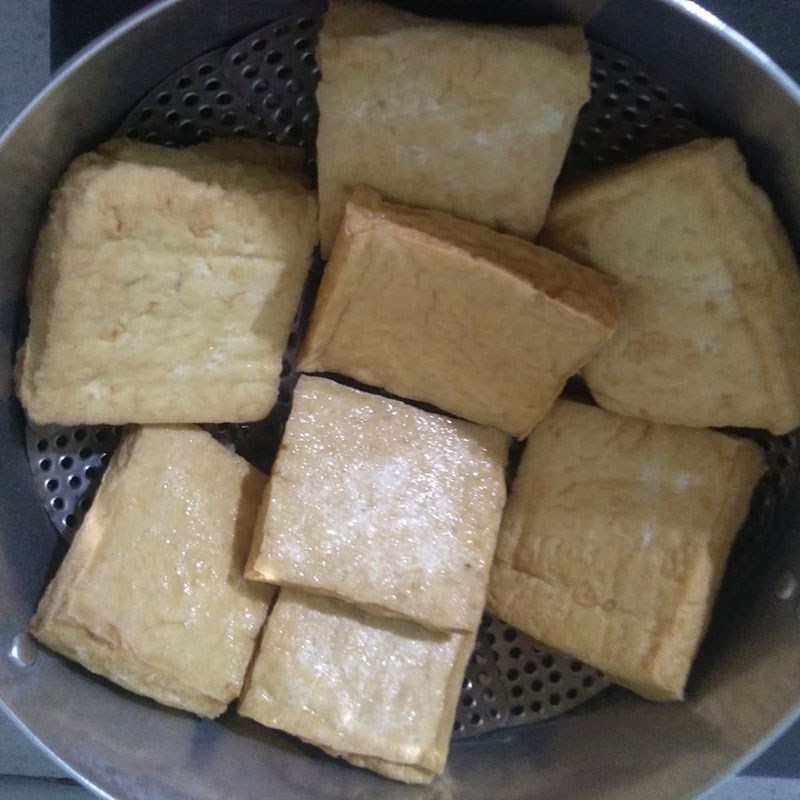 Bước 3 Hấp đậu hủ Đậu hũ hấp rau răm