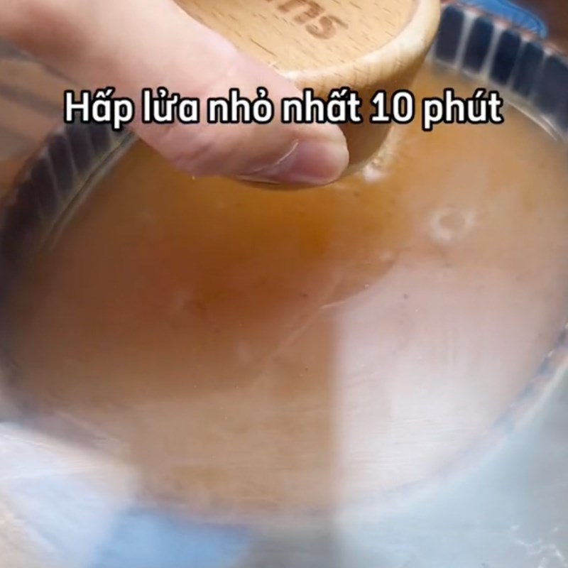 Bước 1 Hấp trứng Trứng hấp sốt cà (Công thức từ kênh tiktok Cách Nấu Ngon cùng Cách Nấu Ngon)