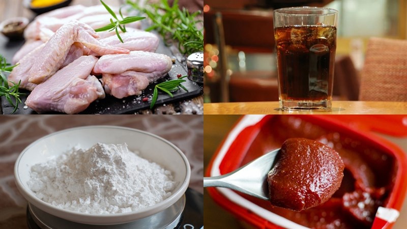 Nguyên liệu món ăn cánh gà chiên xá xị và chiên muối tiêu