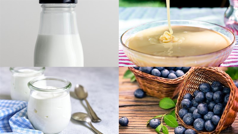 Nguyên liệu món ăn sữa chua việt quất