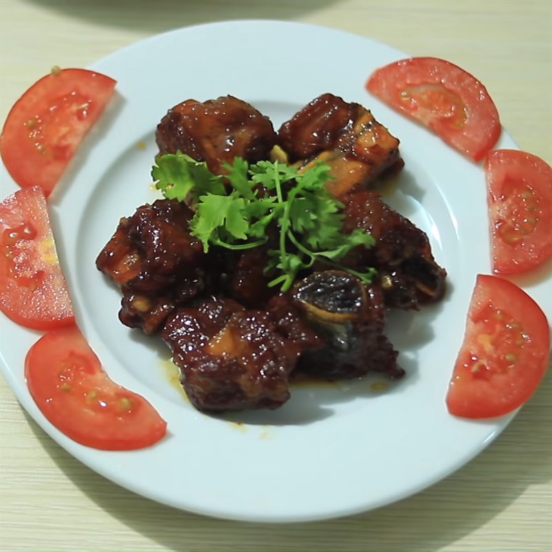 Bước 4 Hoàn thành Sườn non kho tiêu