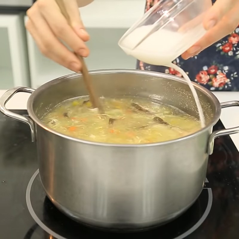 Bước 4 Hoàn thành Súp gà măng tây