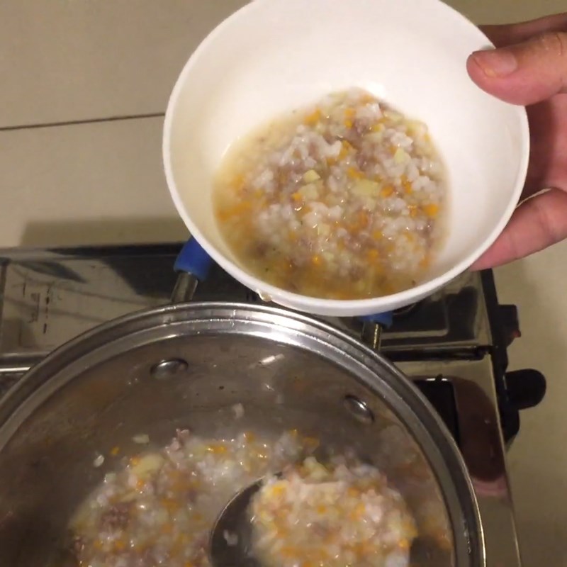 Bước 7 Hoàn thành Cháo thịt bò khoai tây