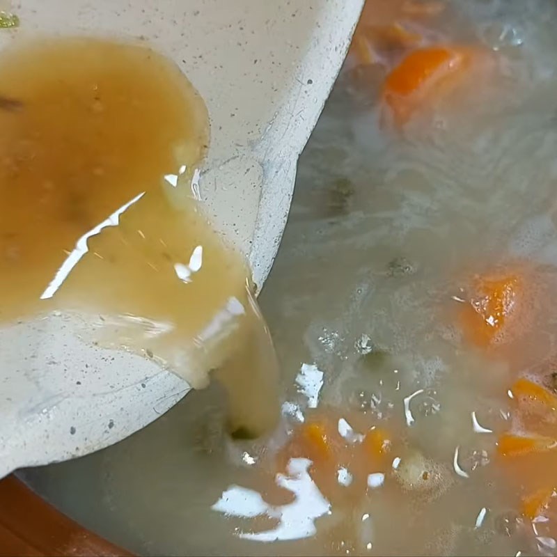 Bước 4 Hoàn thành Cháo đậu xanh chay nấm