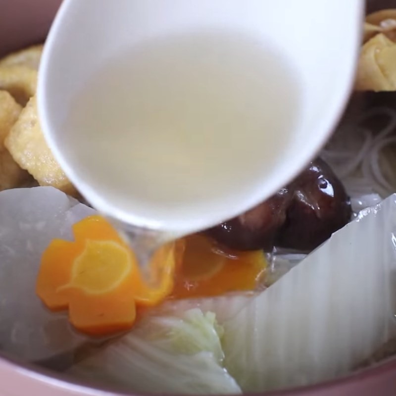 Bước 6 Trụng hủ tiếu Hủ tiếu hoành thánh chay