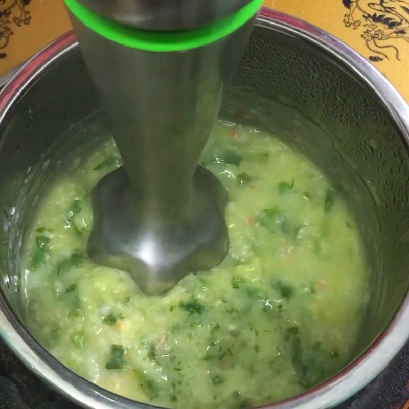 Bước 4 Hoàn thành Cháo tôm rau mồng tơi khoai lang