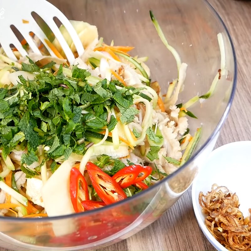 Bước 5 Hoàn thành Nộm (gỏi) sách bò