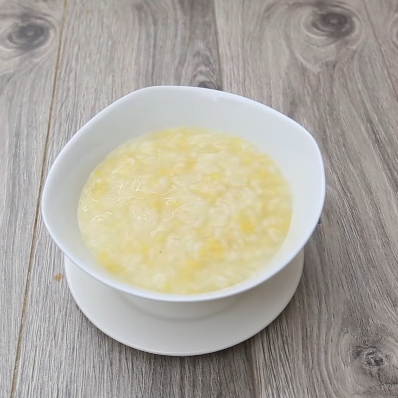 Bước 3 Hoàn thành (cắt rau, rải rau) Cháo đậu xanh tía tô