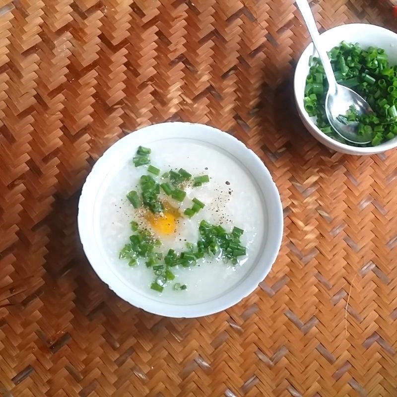 Bước 4 Hoàn thành cháo Cháo thịt băm trứng gà