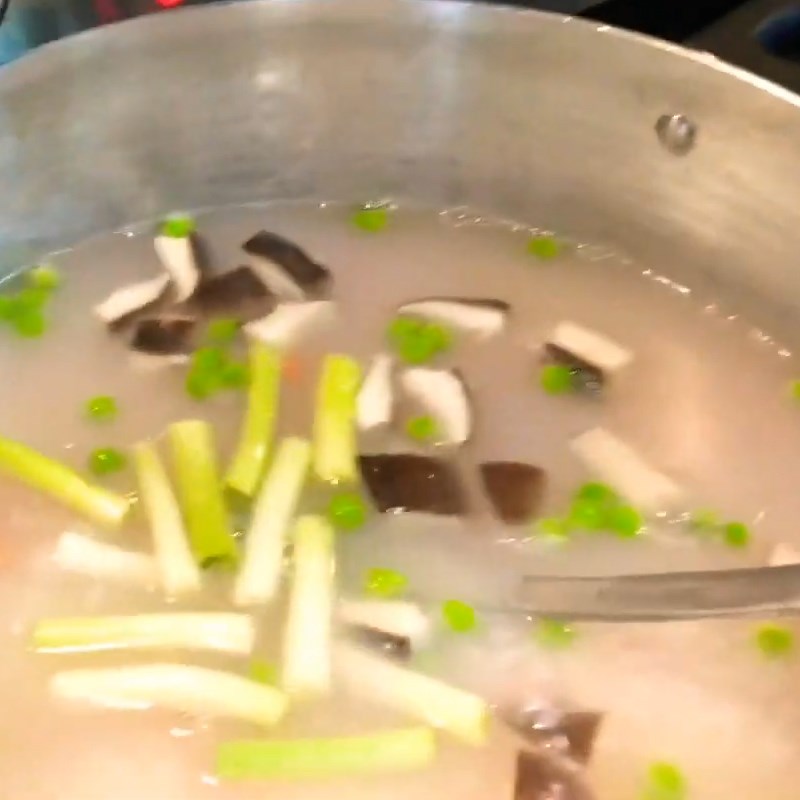 Bước 4 Hoàn thành cháo Cháo cồi sò điệp rau củ