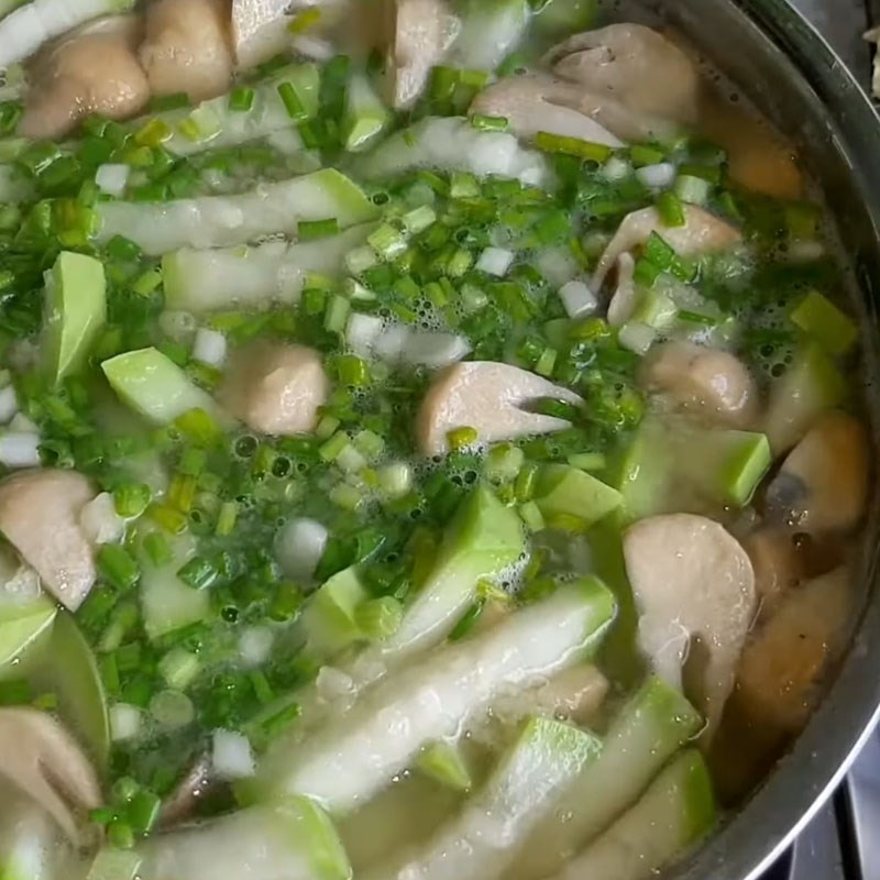 Bước 3 Hoàn thành cháo bầu Cháo đậu xanh chay bầu