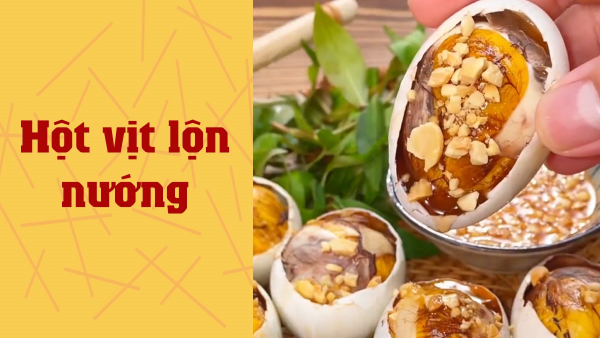 Hột vịt lộn nướng (Công thức được chia sẻ từ TikTok Cách Nấu Ngon cùng Cách Nấu Ngon)