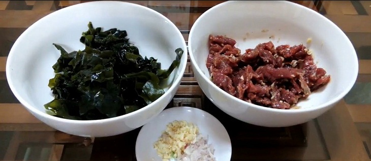 Nguyên liệu món ăn 2 cách nấu canh rong biển thịt bò
